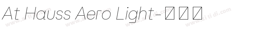 At Hauss Aero Light字体转换